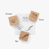 Rubber stamp - Palmehuse/Hands M